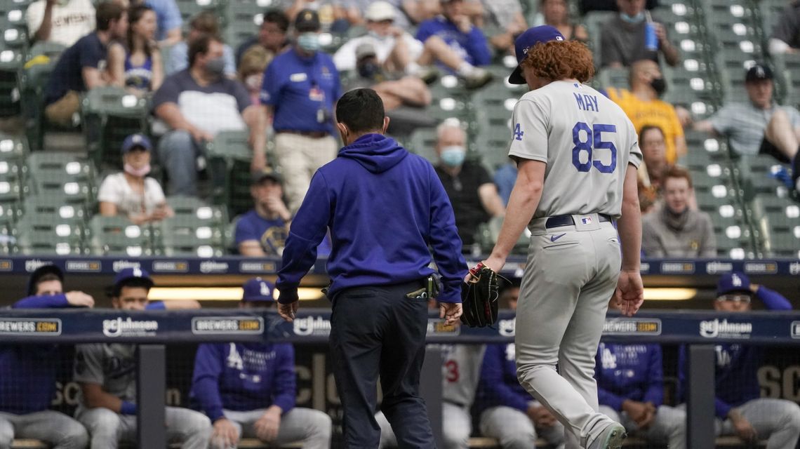 Dodgers’ May put on injured list, latest setback for staff
