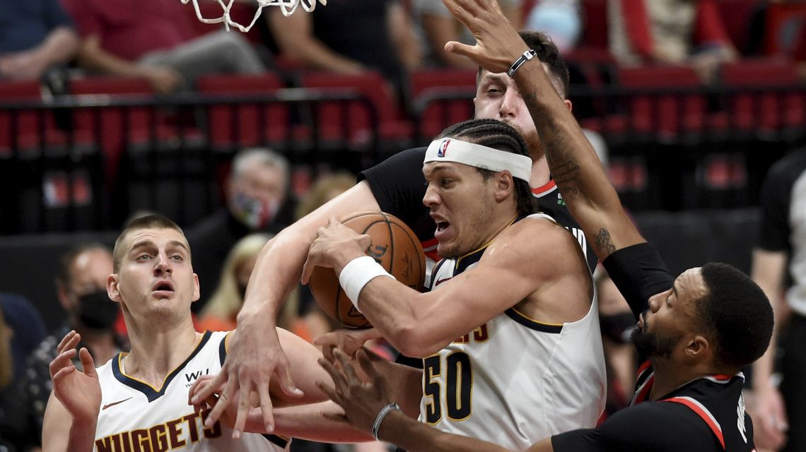 Trail Blazers beat Nuggets 115-95 in Game 4 to tie series
