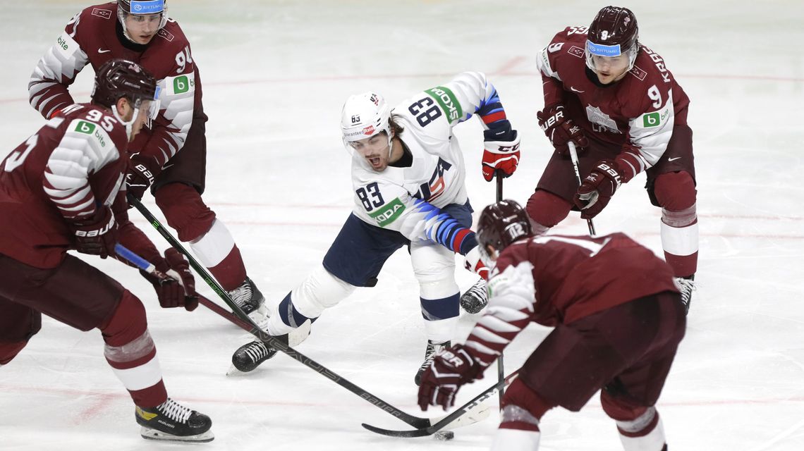 US beats Latvia 4-2 in world hockey championship