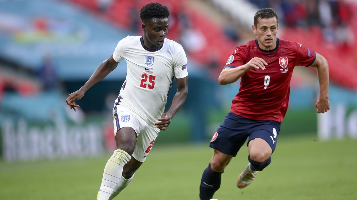 19-year-old Bukayo Saka stands tall for England at Euro 2020