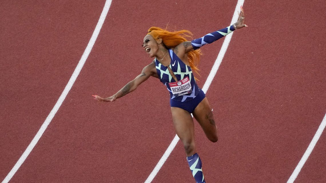 Sha’Carri Richardson notches colorful win at Olympic trials