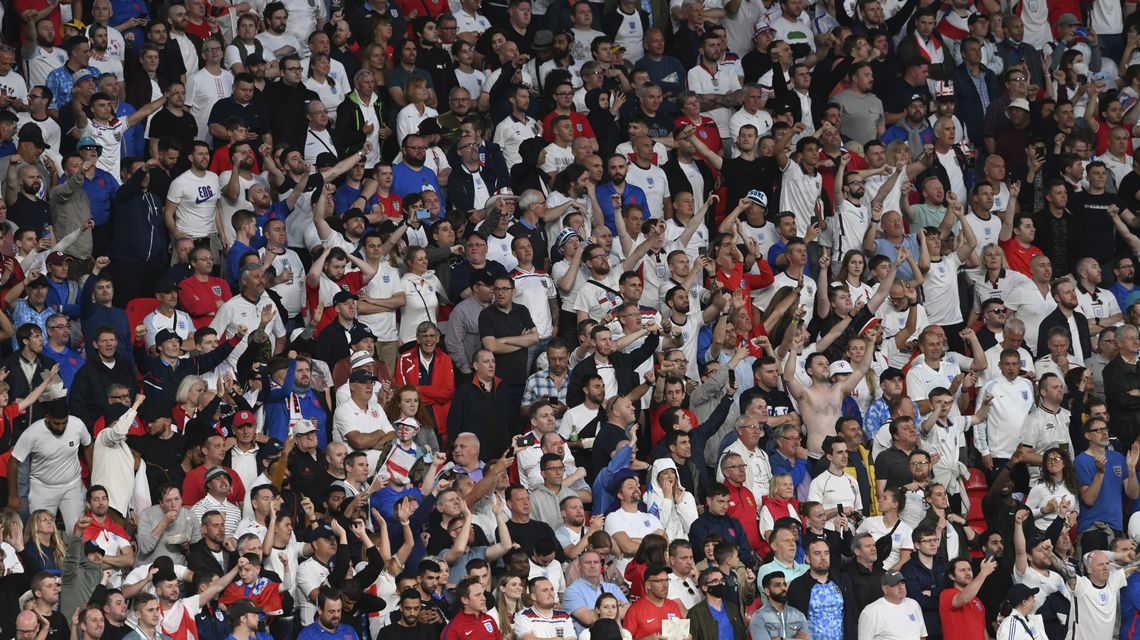 Fans storm into Wembley Stadium for Euro 2020 final