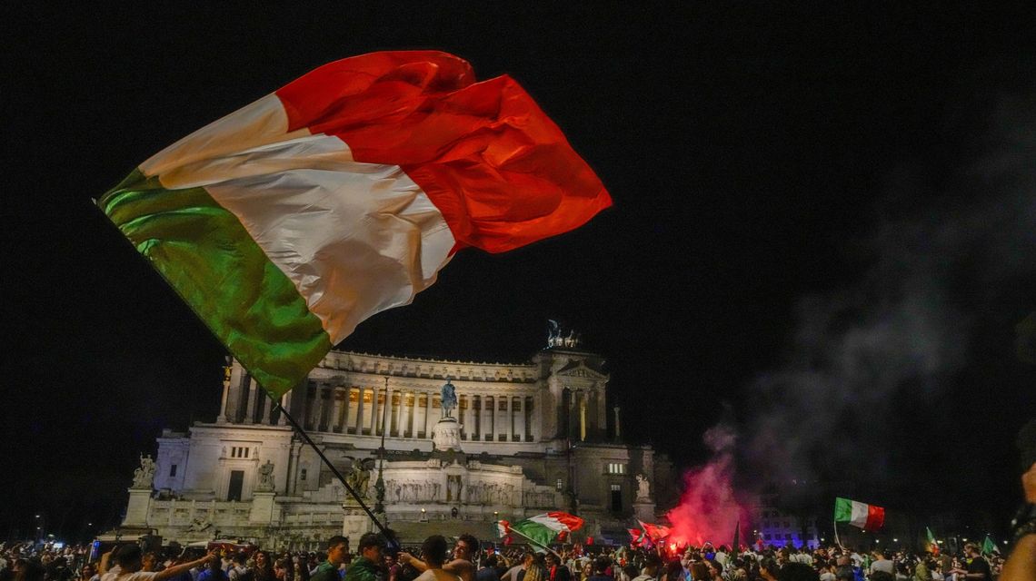 Italy explodes in joy after winning European soccer title