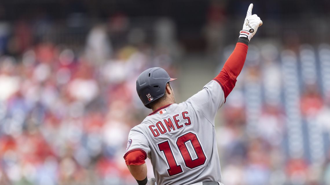 Nationals agree to send Gomes, Harrison to Athletics
