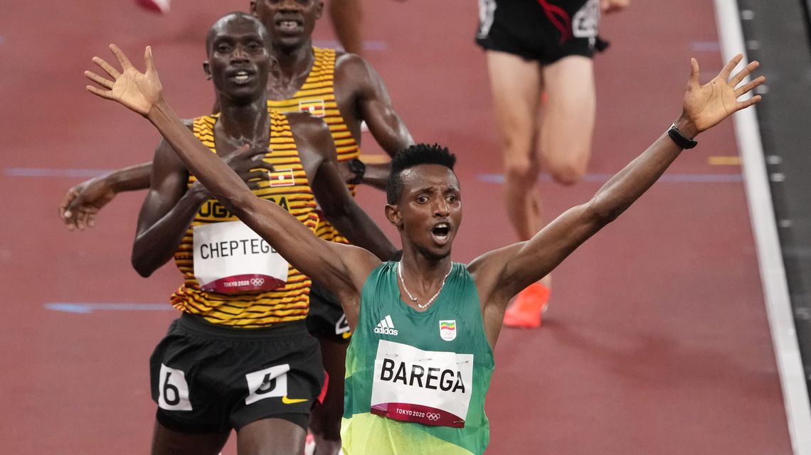 Ethiopia’s Barega wins 1st track gold of Tokyo Olympics