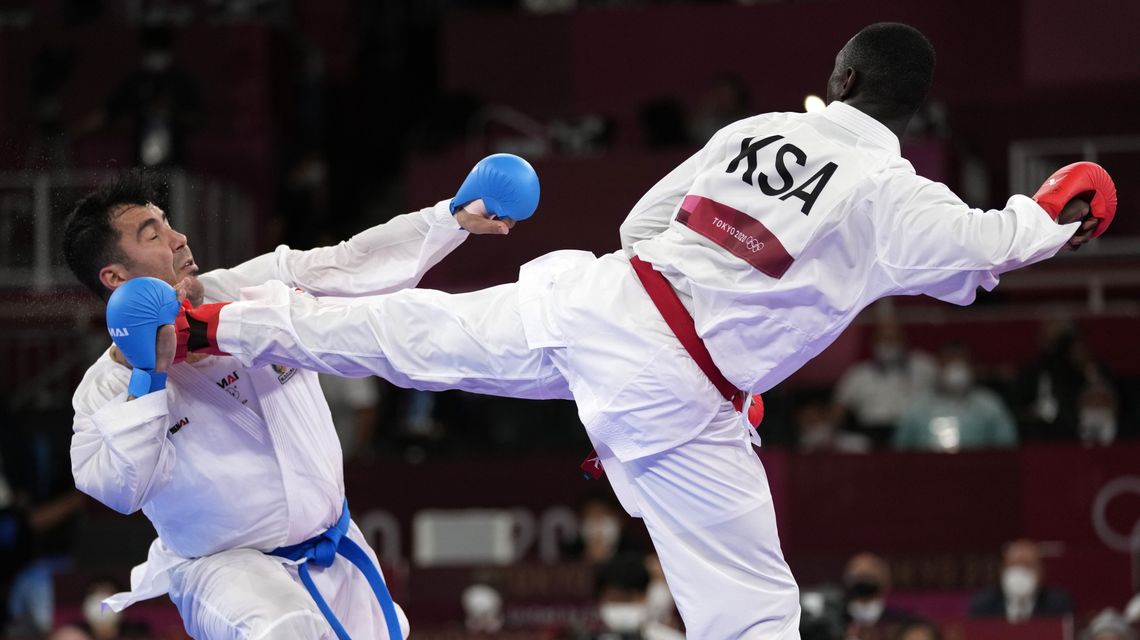 Olympic karate finishes with cinematic kick, downer ending