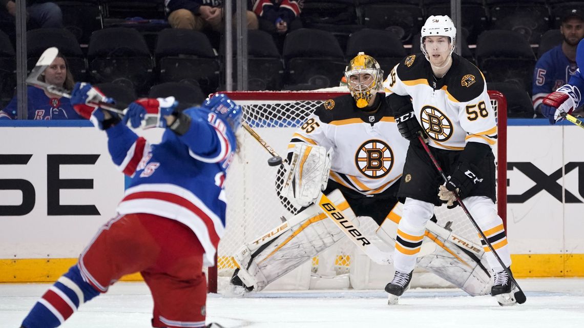 Panarin gets 3 points in second period, Rangers top Bruins
