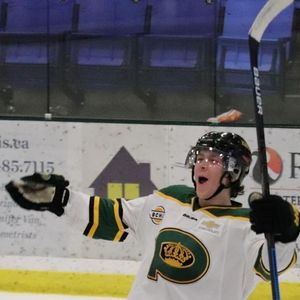 Former West Vancouver hockey academy student, Jacob Slipec, gets ready to start his NCAA career