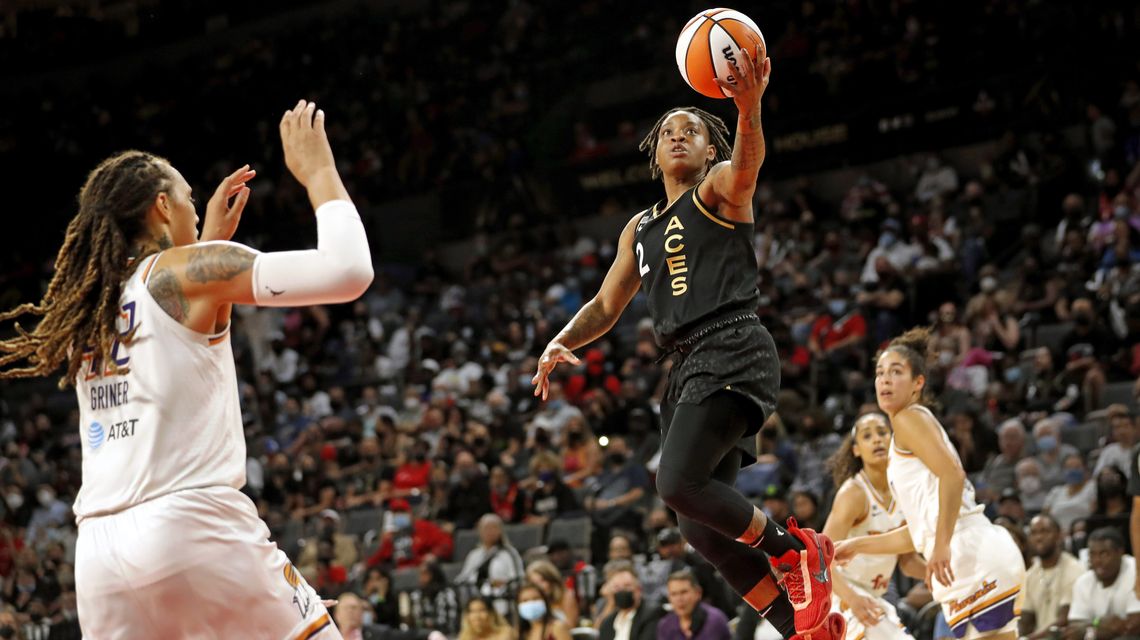 Plum, Aces hold off Mercury in Game 1 of WNBA semifinals