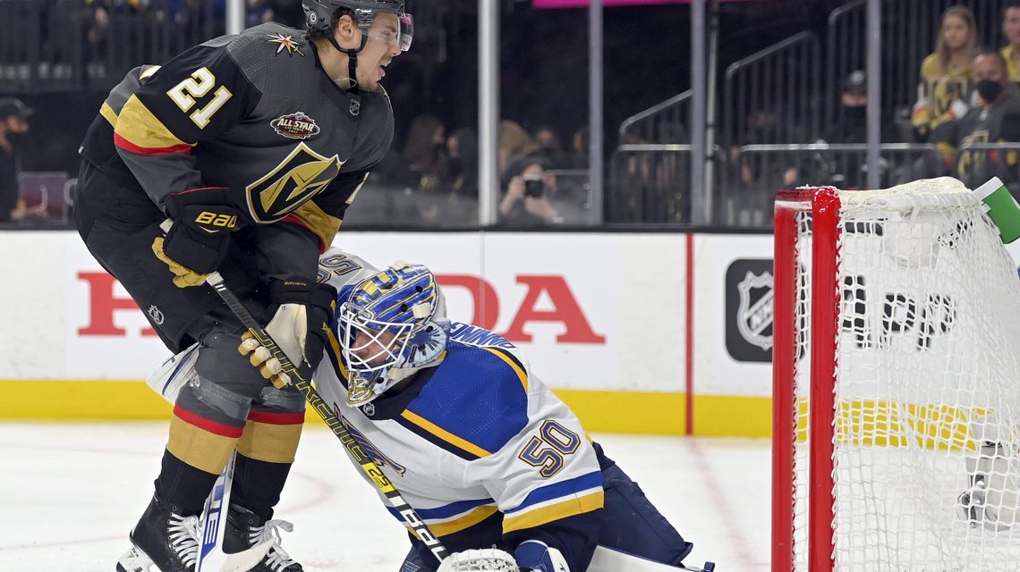 Blues beat Golden Knights 3-1 to complete 3-0 trip