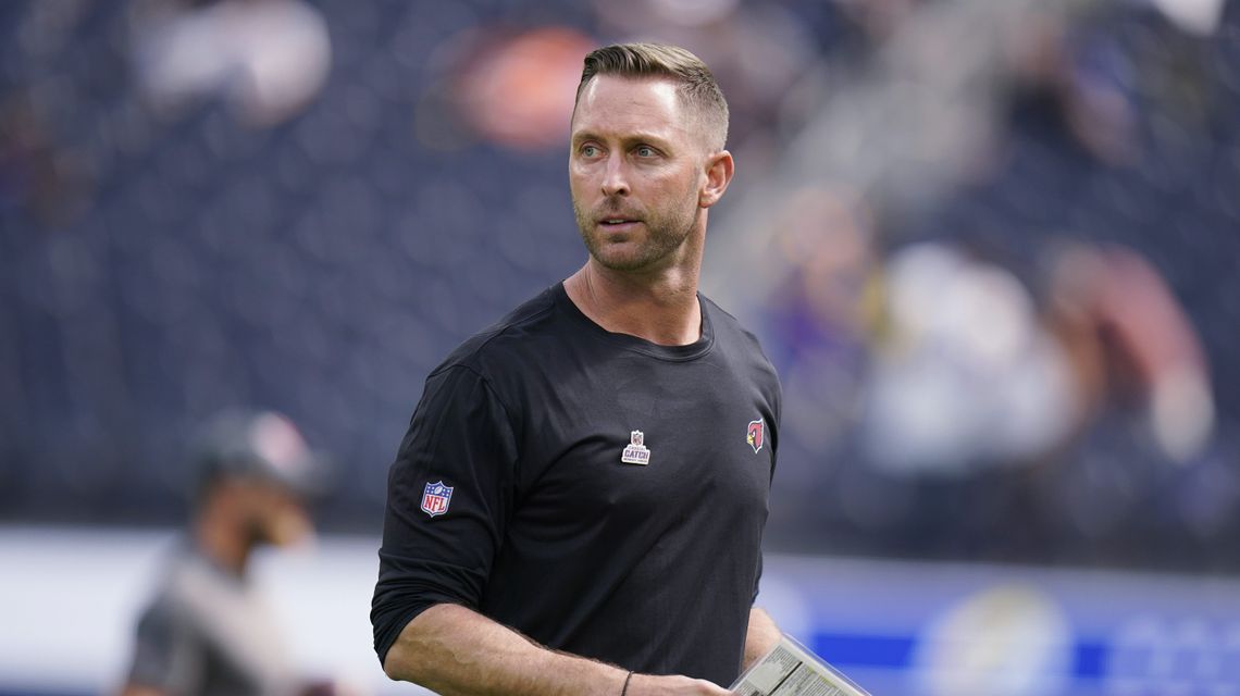 Cardinals coach Kingsbury, 2 others to miss Sunday vs Browns