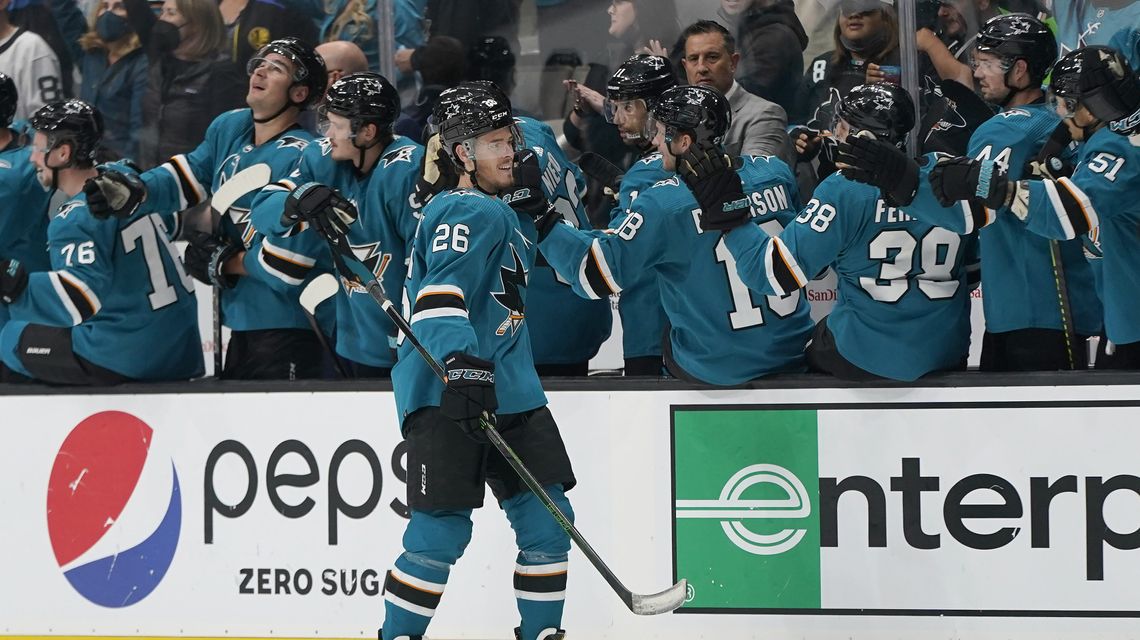 Youth movement powers Sharks past Jets 4-3 in opener