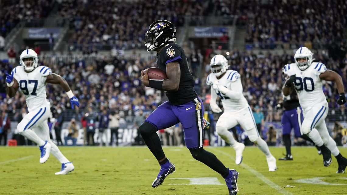 Jackson leads Ravens back to 31-25 OT win over Colts