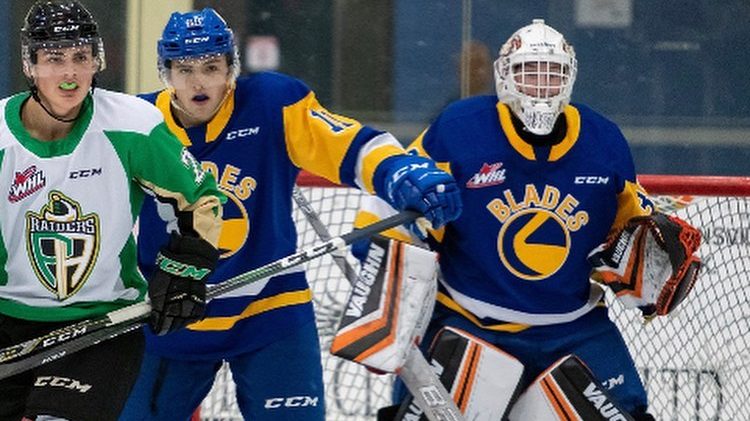 Ethan Chadwick:  Saskatoon Blades distinctive goalie