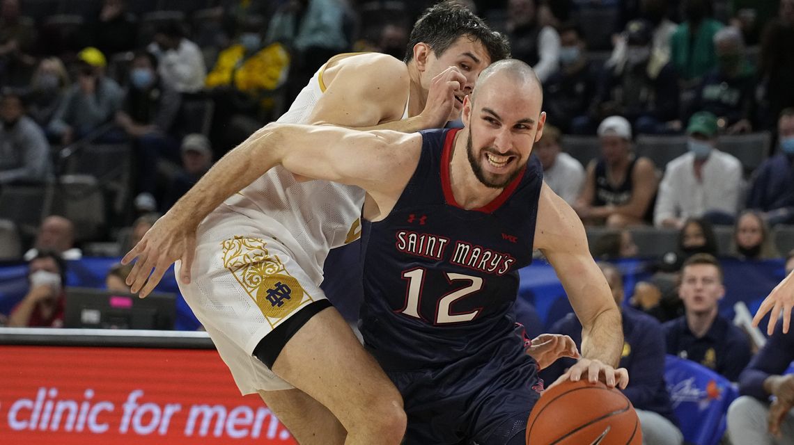 Saint Mary’s holds off Notre Dame 62-59 in Maui Invitational
