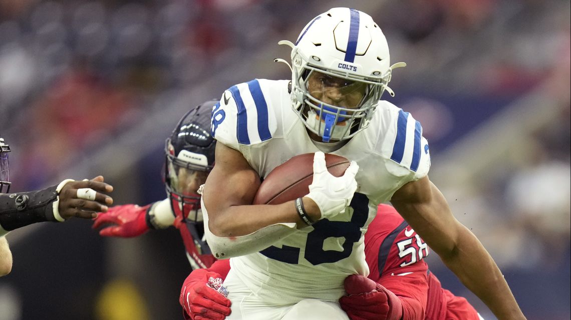 Taylor’s two-TD day helps Colts rout woeful Texans 31-0