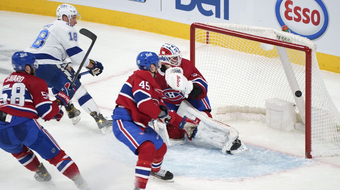 Lightning rally late, beat Canadiens 3-2 in Cup rematch