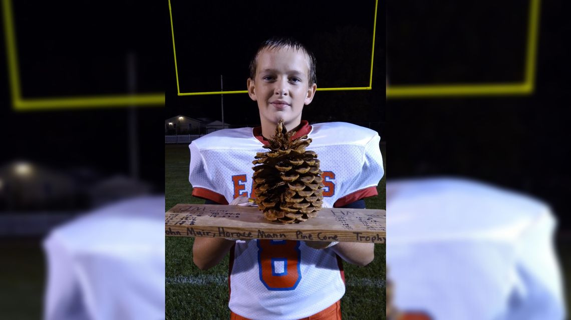 Horace Mann eighth grade football player Silas Weber doesn’t let others undermine his size