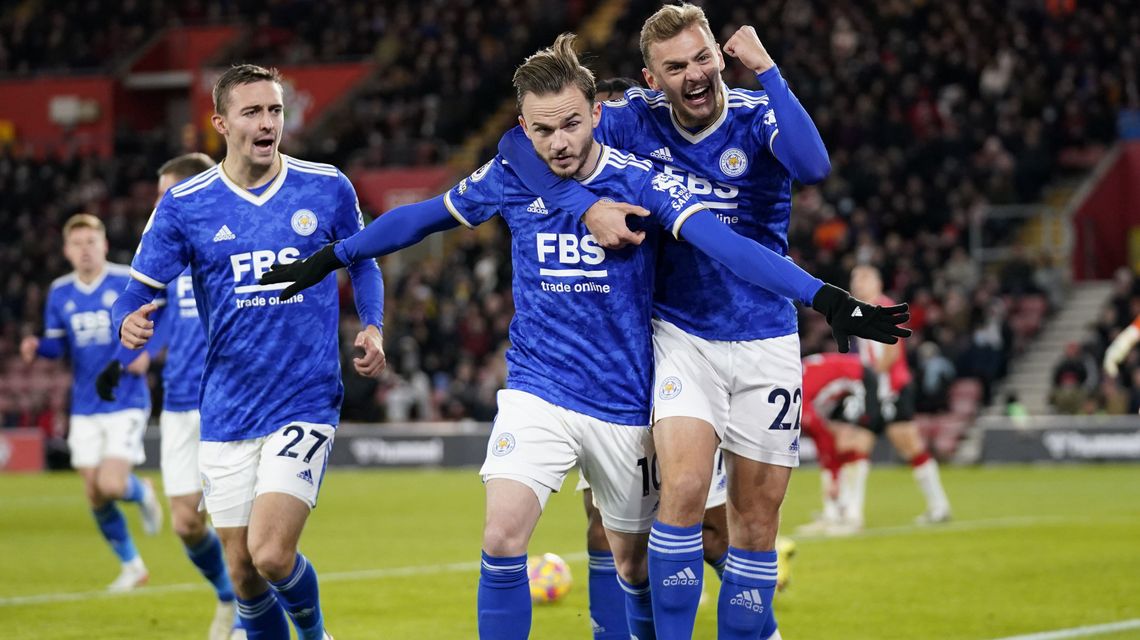 Maddison recovers Leicester’s 2-2 draw at Southampton in EPL