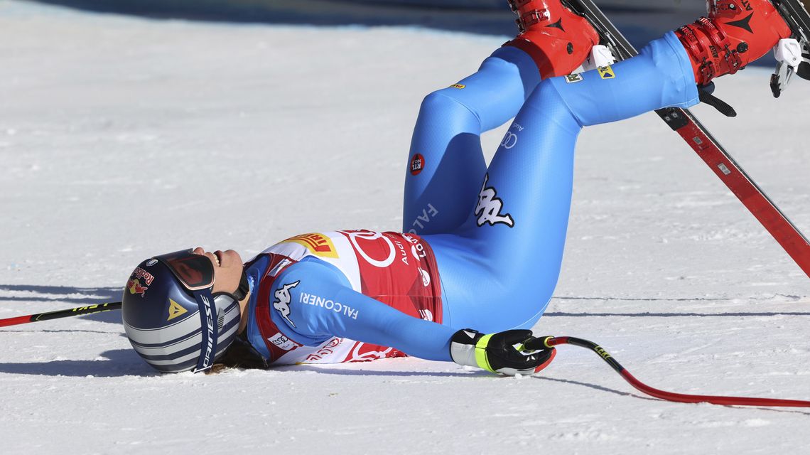 Olympic favorite Goggia wins in Cortina despite wild run