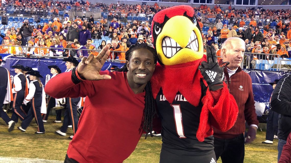 Deion Branch returns to alma mater Louisville to help next group of Cardinals