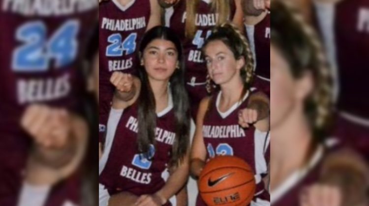 Best friends since birth, Emma Steidle and Ana Pellecchia share the court at Clearview HS