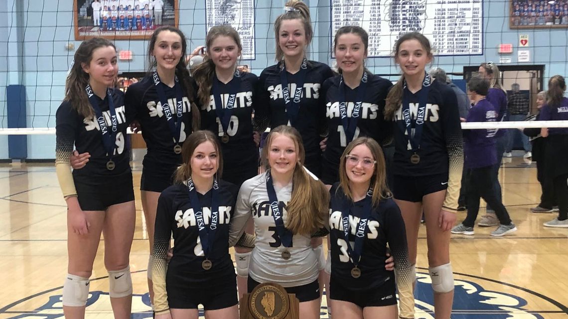 Corpus Christi 7th and 8th grade teams finish as IESA volleyball state