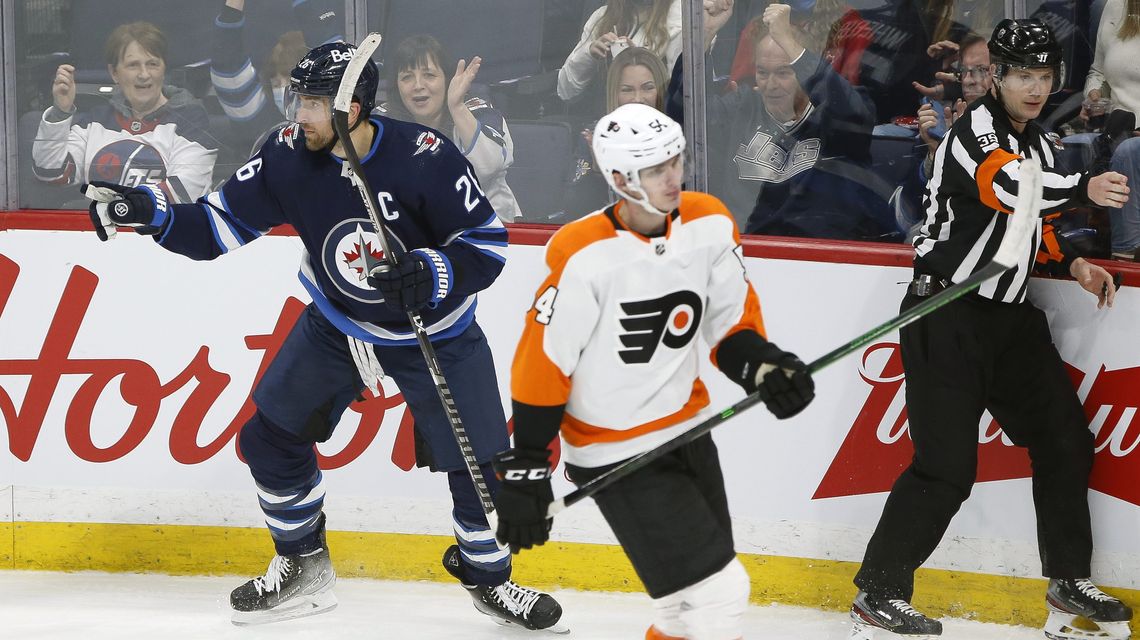 Eric Comrie has first NHL shutout, Jets beat Flyers 4-0