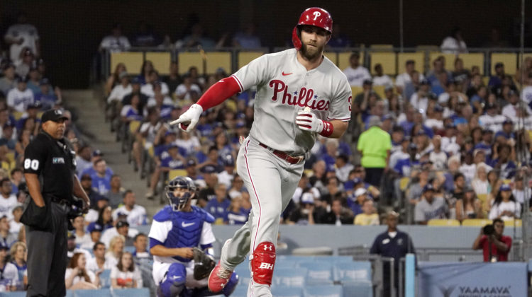Harper out again for Phillies with soreness in right elbow