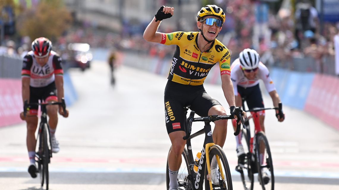 Bouwman gets 1st grand tour stage win, López keeps Giro lead