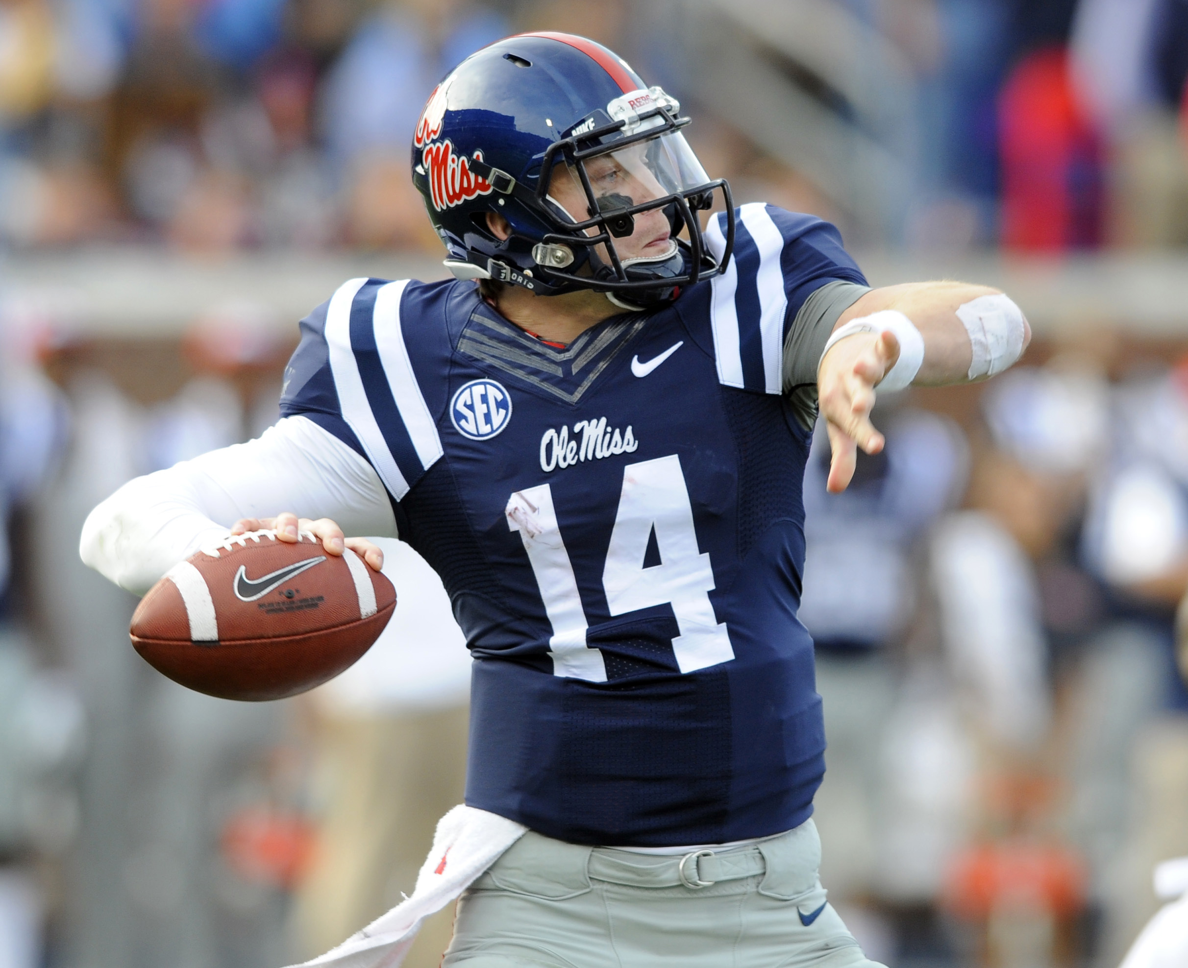 Bo Wallace sported No. 14 for the Rebels from 2012-14.