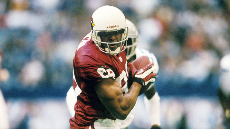 Arizona Cardinals wide receiver David Boston of the NFC runs a pass