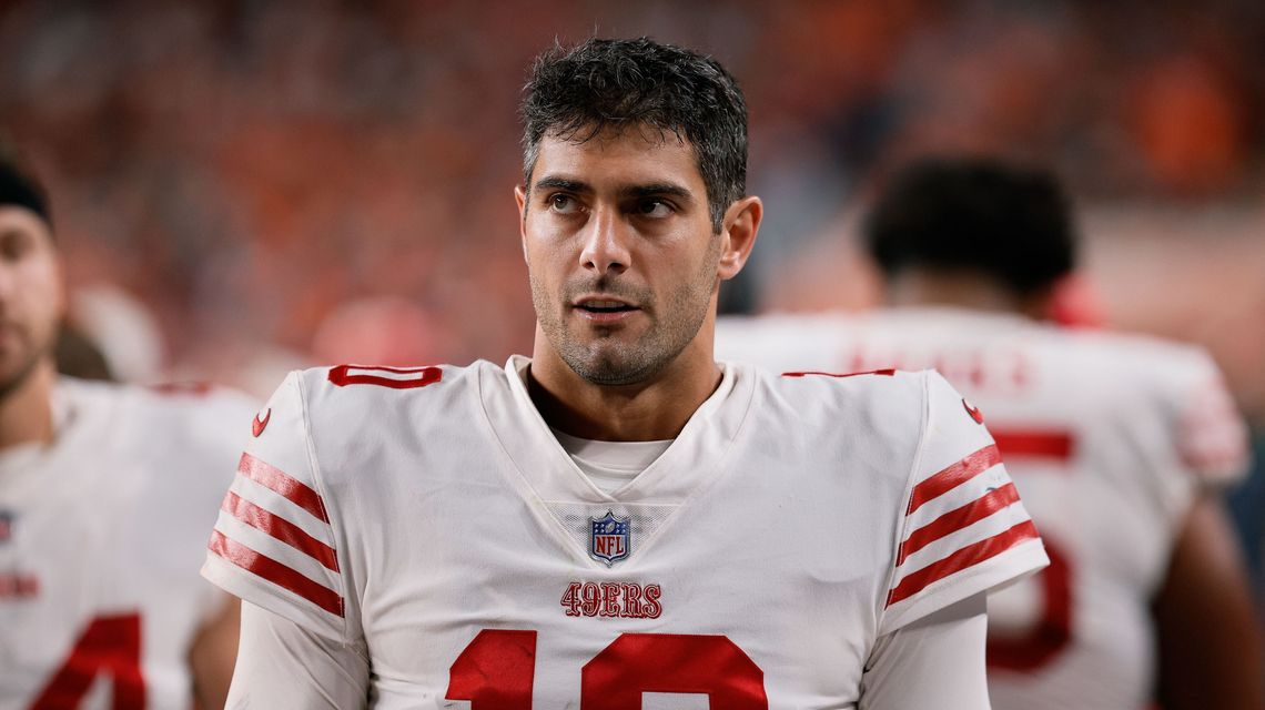 Dan Orlovsky celebrates Jimmy Garoppolo’s safety blunder