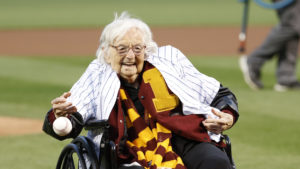 Sister Jean throws first pitch at Cubs game at 103 years old