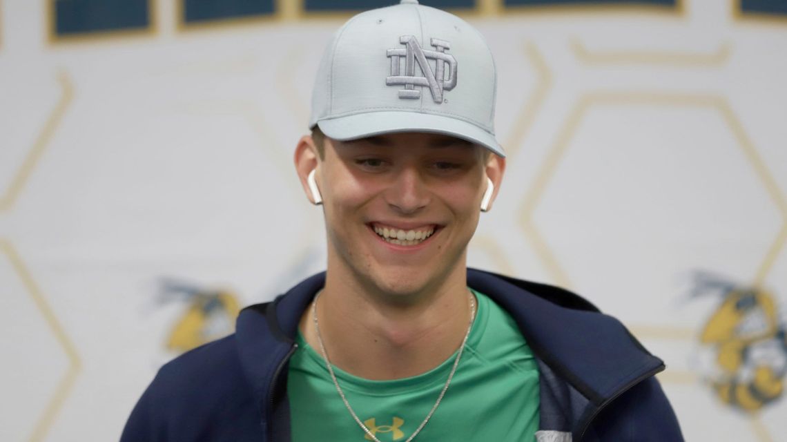 CJ Carr plans to carve his own path at Notre Dame