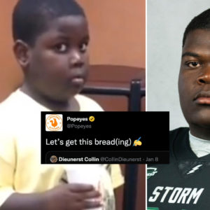 Popeyes meme kid, Dieunerst Collin, reacts to Popeyes NIL deal