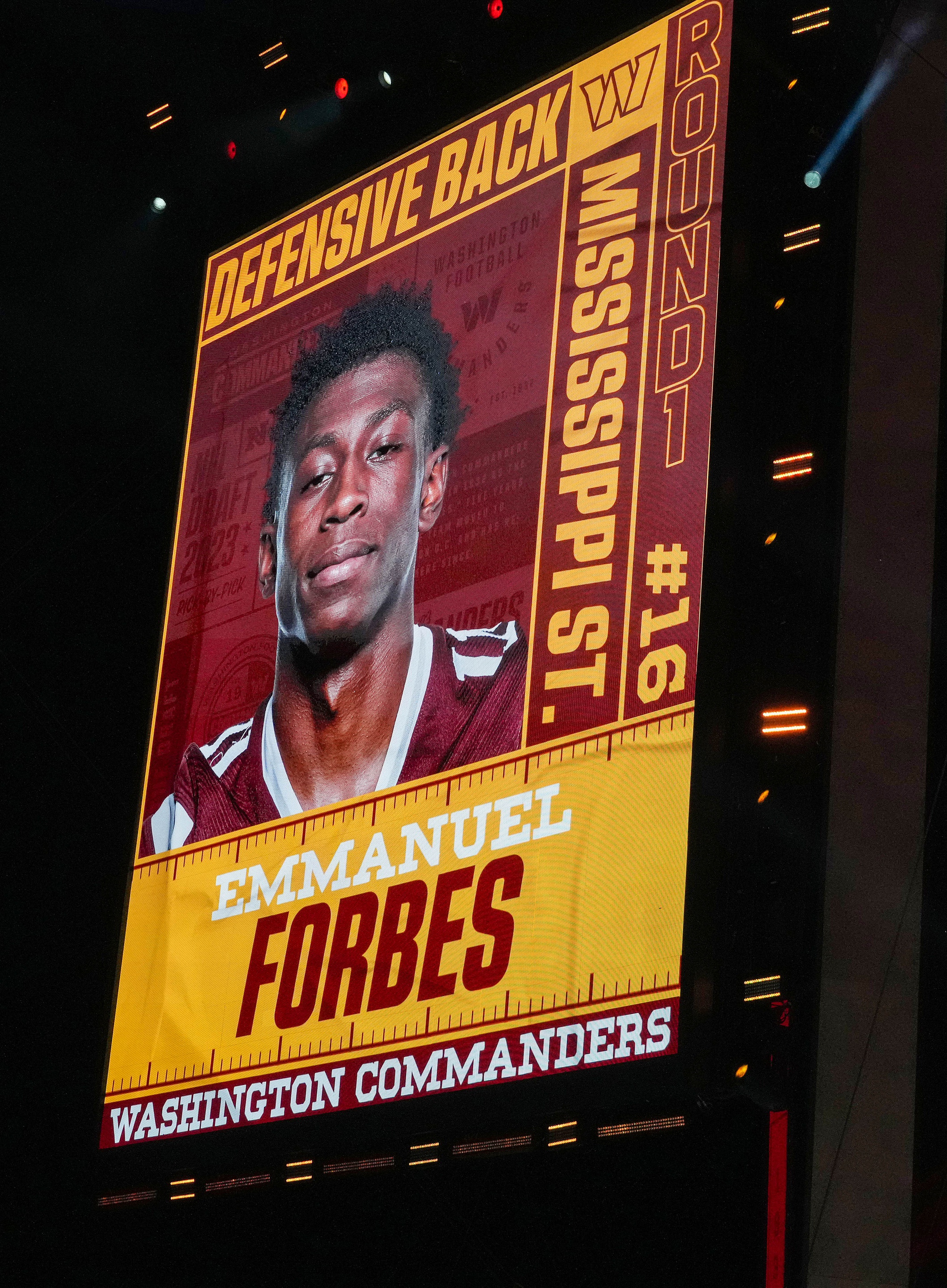 Washington Commanders pick Mississippi State's Emmanuel Forbes in 2023 NFL  Draft