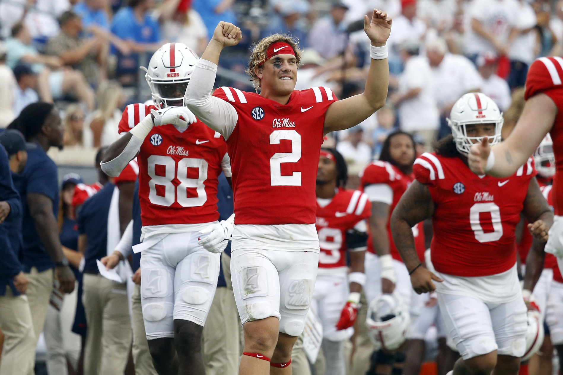 Jaxson Dart Ole Miss Rebels Tulane Green Wave NCAA college football Week 2 top matchups