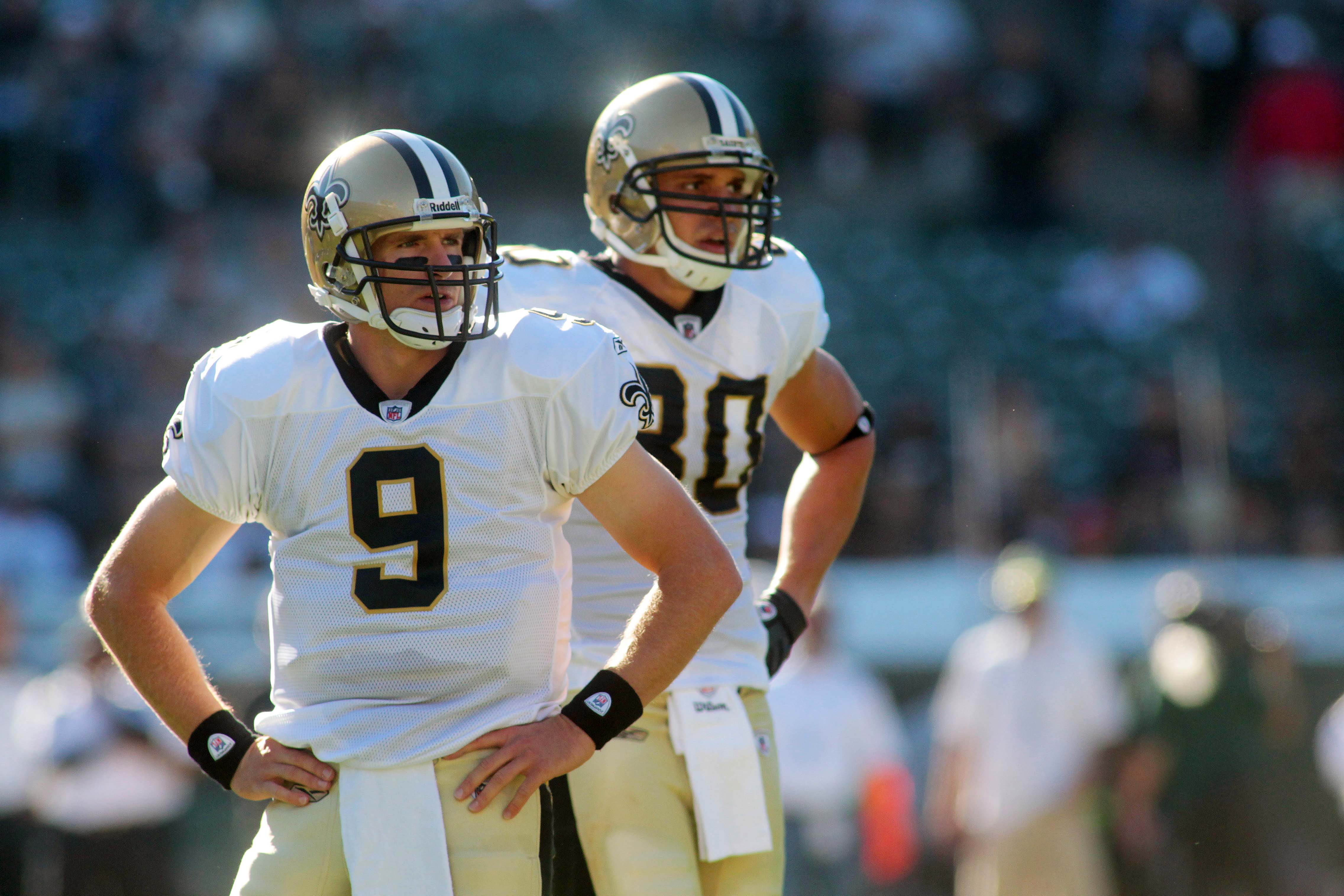 Quarterback Drew Brees tight end Jimmy Graham New Orleans Saints football