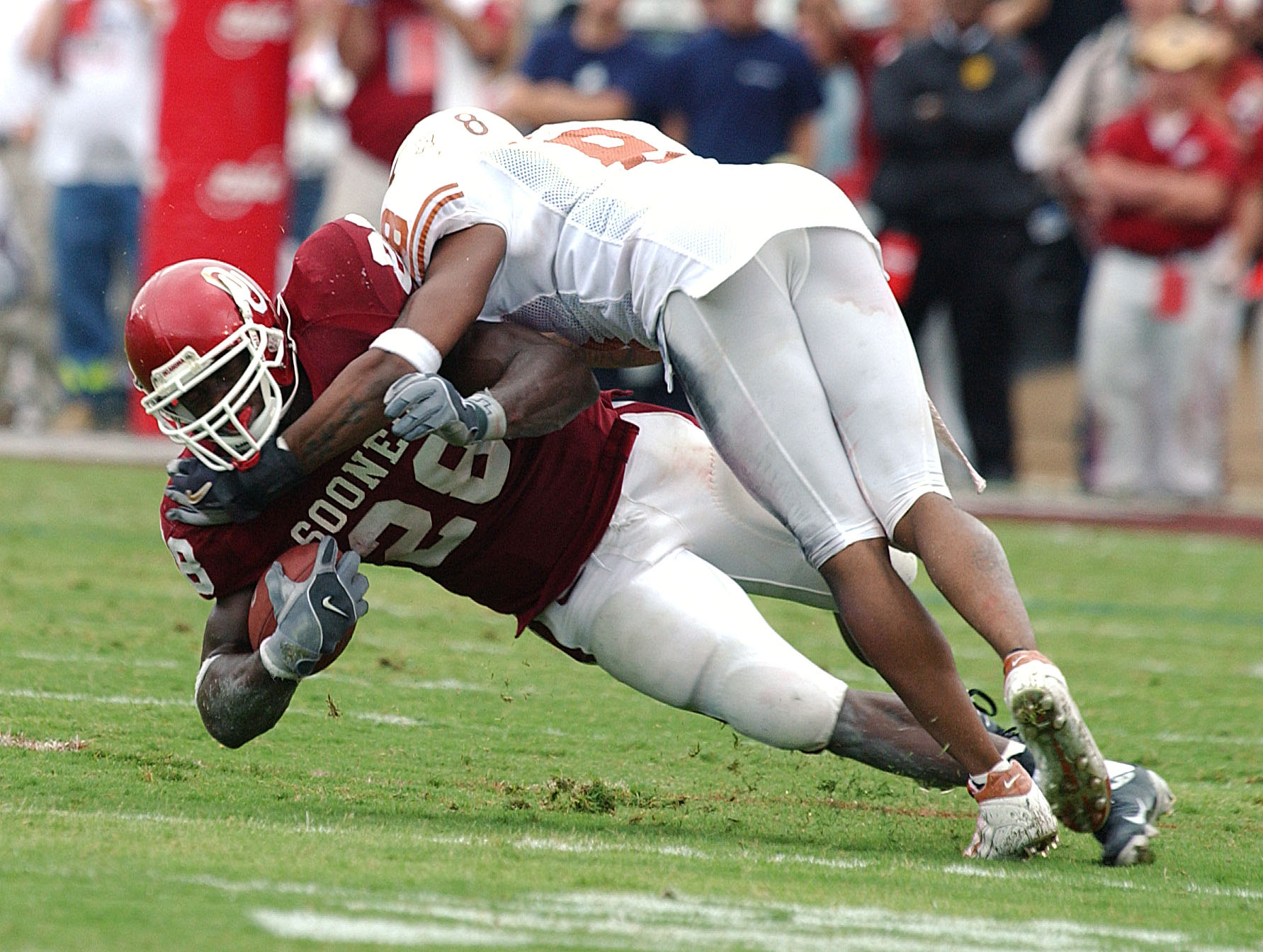 Adrian Peterson Oklahoma Sooners Texas Longhorns Red River Rivalry top 10 games NCAA college football