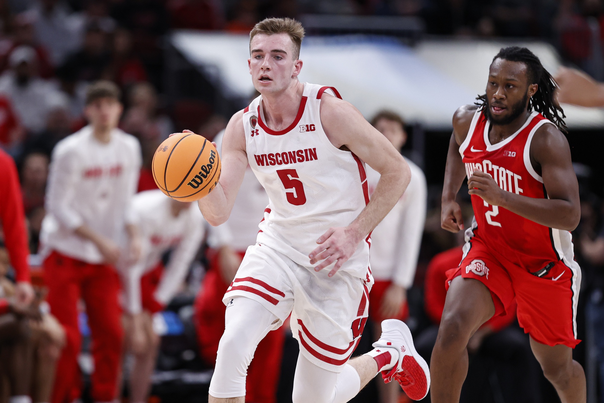 Tyler Wahl Wisconsin Badgers Big Ten top 10 men's NCAA college basketball players 2023-24 season