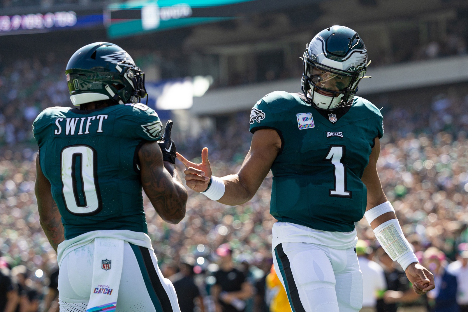 Jalen Hurts D'Andre Swift Philadelphia Eagles NFL NFC playoff picture postseason run