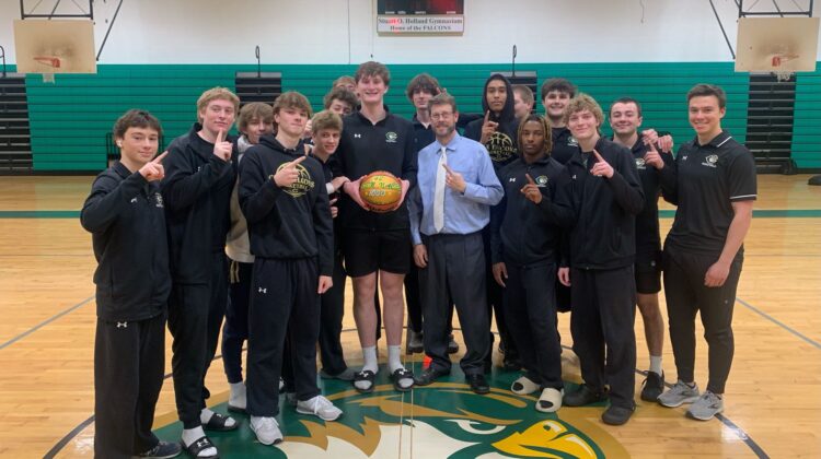 1,000th point scored by Ben Nacey of Cox High School