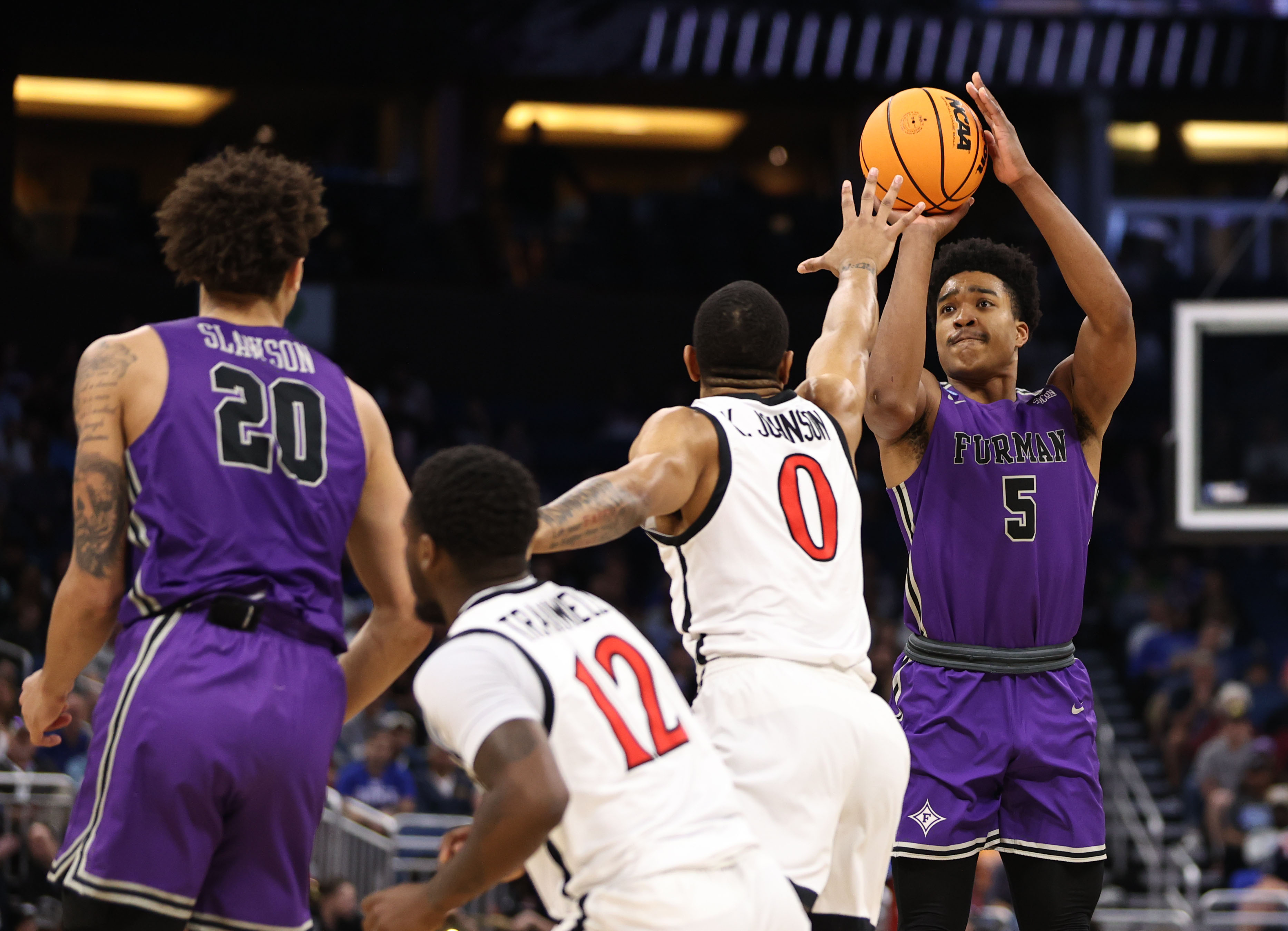 Marcus Foster Furman Paladins Arkansas Razorbacks basketball transfer portal