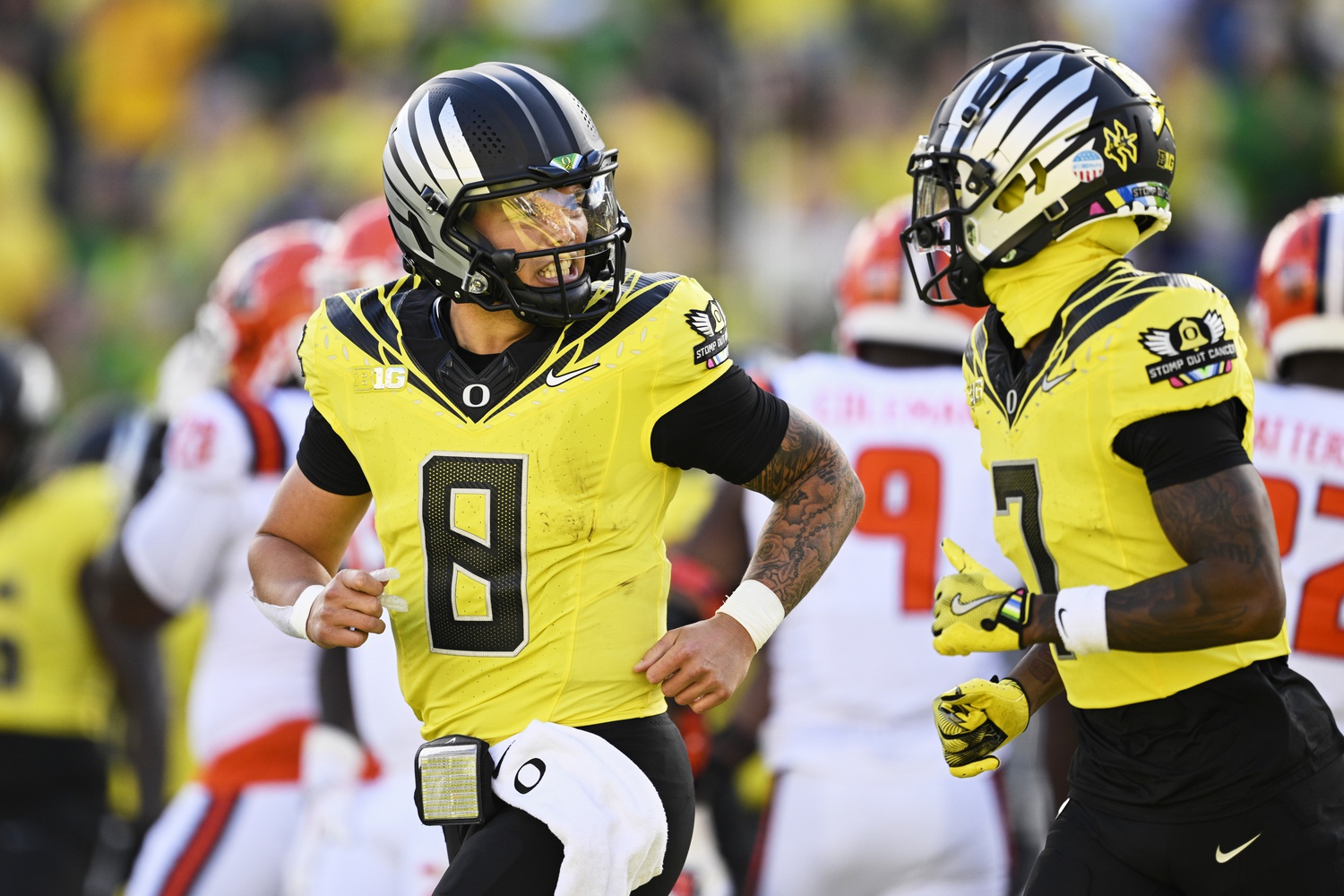 Dillon Gabriel Oregon Ducks Michigan Wolverines 2024 NCAA college football season Week 10 top matchups