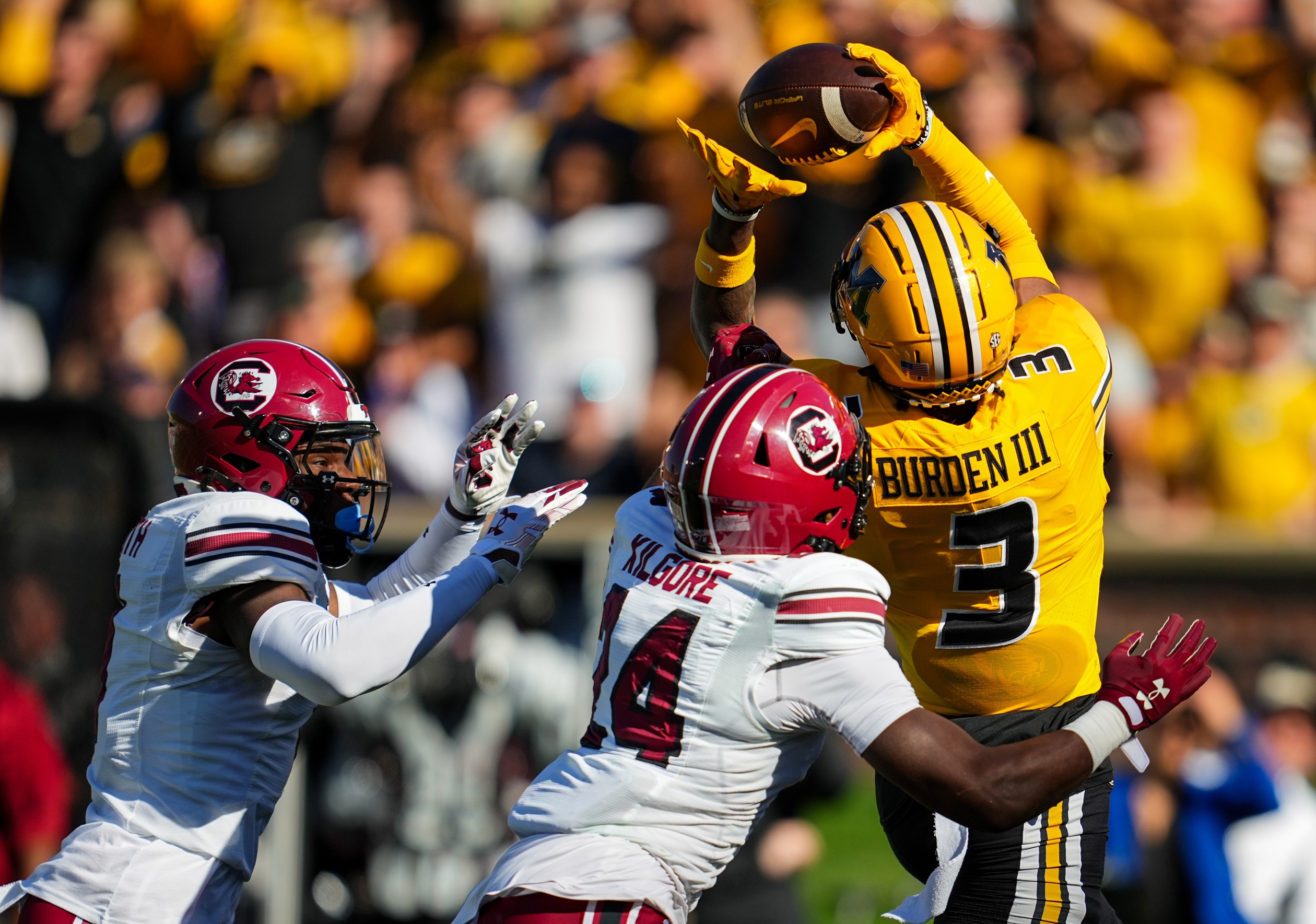 Luther Burden III Missouri Tigers South Carolina Gamecocks 2024 NCAA college football season Week 12 top matchups