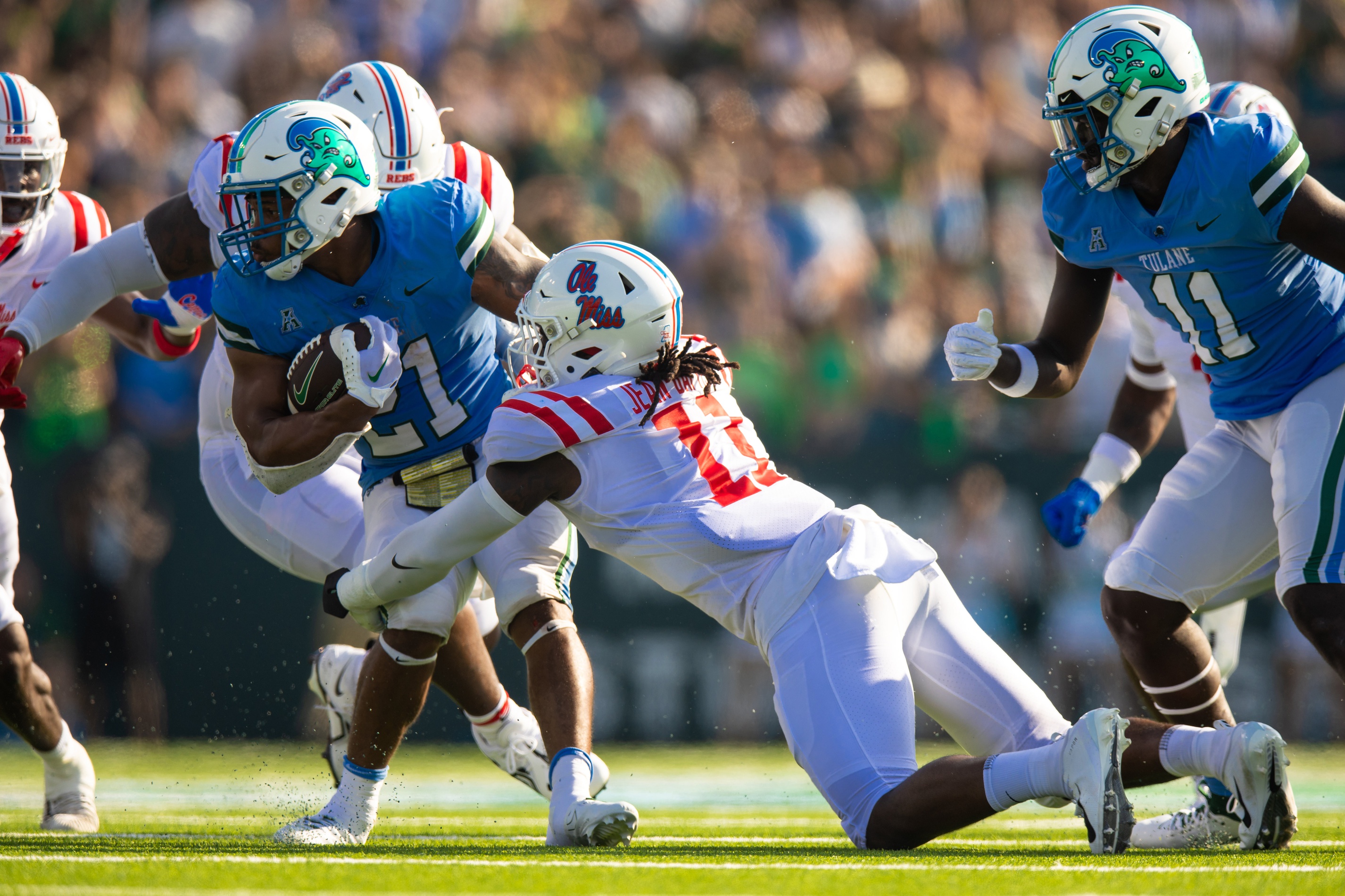 Makhi Hughes Tulane Green Wave NCAA college football transfer portal landing spots Houston Cougars