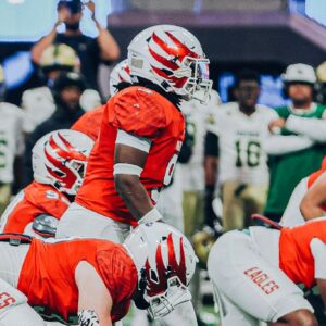 Milton football player Gage Lawrence is in the zone